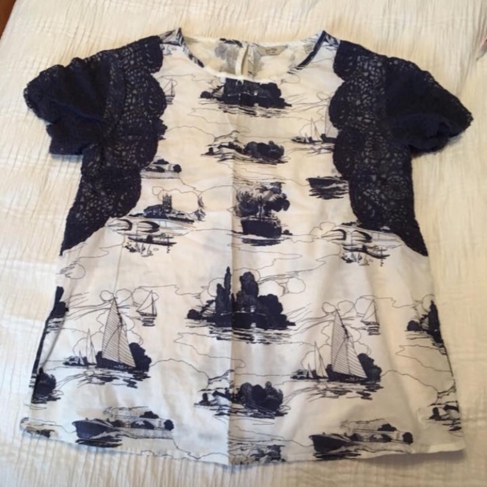 Jack Wills boat shirt with lace detail
